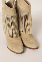 80s Suede Fringe Boots