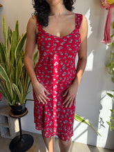 y2k Red Floral Dress