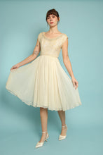 50s Sequined Chiffon Grecian Dress