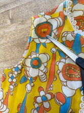 70s Mod Floral Maxi Dress