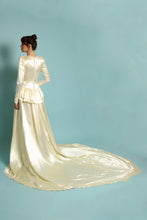 40s Liquid Satin Wedding Dress With Train
