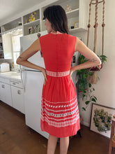 60s Embroidered Polka Dot Dress
