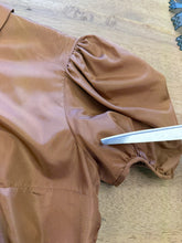 50s Puff Sleeve Taffeta Dress