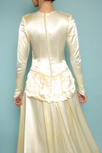 40s Liquid Satin Wedding Dress With Train