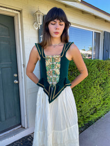 90s Velvet Tapestry Corset