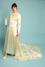 40s Liquid Satin Wedding Dress With Train