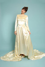 40s Liquid Satin Wedding Dress With Train
