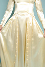 40s Liquid Satin Wedding Dress With Train