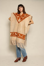 1980s Suede Leather Western Fringe Poncho