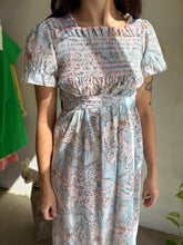 70s Goddess & Butterfly Print Dress