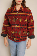 90s Cross Print Southwestern Jacket