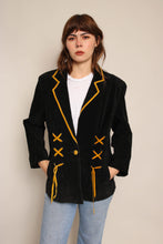 90s Suede Lace Up Blazer