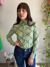 70s Green Plaid Shirt