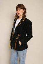 90s Suede Lace Up Blazer