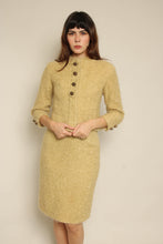1950s Wool Boucle Knit Two Piece Jacket Skirt Set