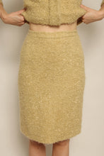 1950s Wool Boucle Knit Two Piece Jacket Skirt Set