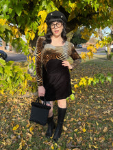 90s Optical Velvet Mini Dress