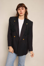 90s Black Western Fringe Blazer