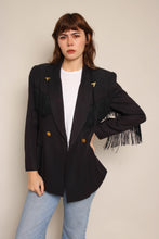 90s Black Western Fringe Blazer