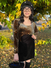 90s Optical Velvet Mini Dress