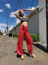70s Red Polka Dot Bell Bottom Set