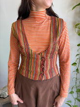 70s Striped Cropped Vest