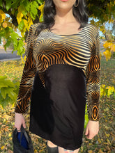 90s Optical Velvet Mini Dress