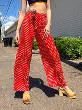 70s Red Polka Dot Bell Bottom Set