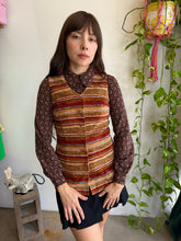 70s Chenille Striped Vest