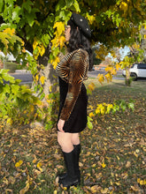 90s Optical Velvet Mini Dress