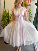 50s Lilac Chiffon Party Dress