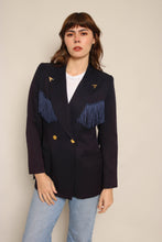 90s Navy Western Fringe Blazer