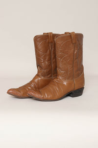 80s Tony Lama Wing Tip Boots