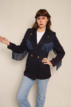 90s Navy Western Fringe Blazer