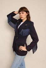 90s Navy Western Fringe Blazer