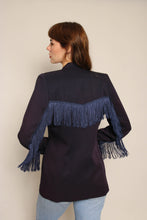 90s Navy Western Fringe Blazer