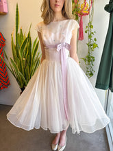 50s Lilac Chiffon Party Dress