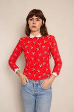 70s Peter Pan Collar Abstract Shirt