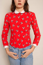 70s Peter Pan Collar Abstract Shirt