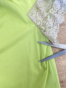 60s Chartreuse Nightgown Set