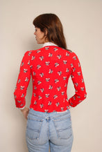 70s Peter Pan Collar Abstract Shirt