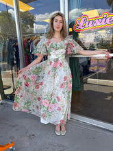 70s Fluttery Chiffon Floral Dress