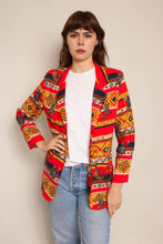 90s Novelty Print Western Blazer