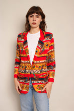 90s Novelty Print Western Blazer