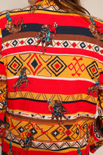 90s Novelty Print Western Blazer