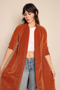 60s Rust Velvet Duster