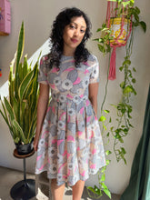 60s Floral Abstract Dress