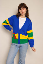 70s Color Block Varsity Sweater