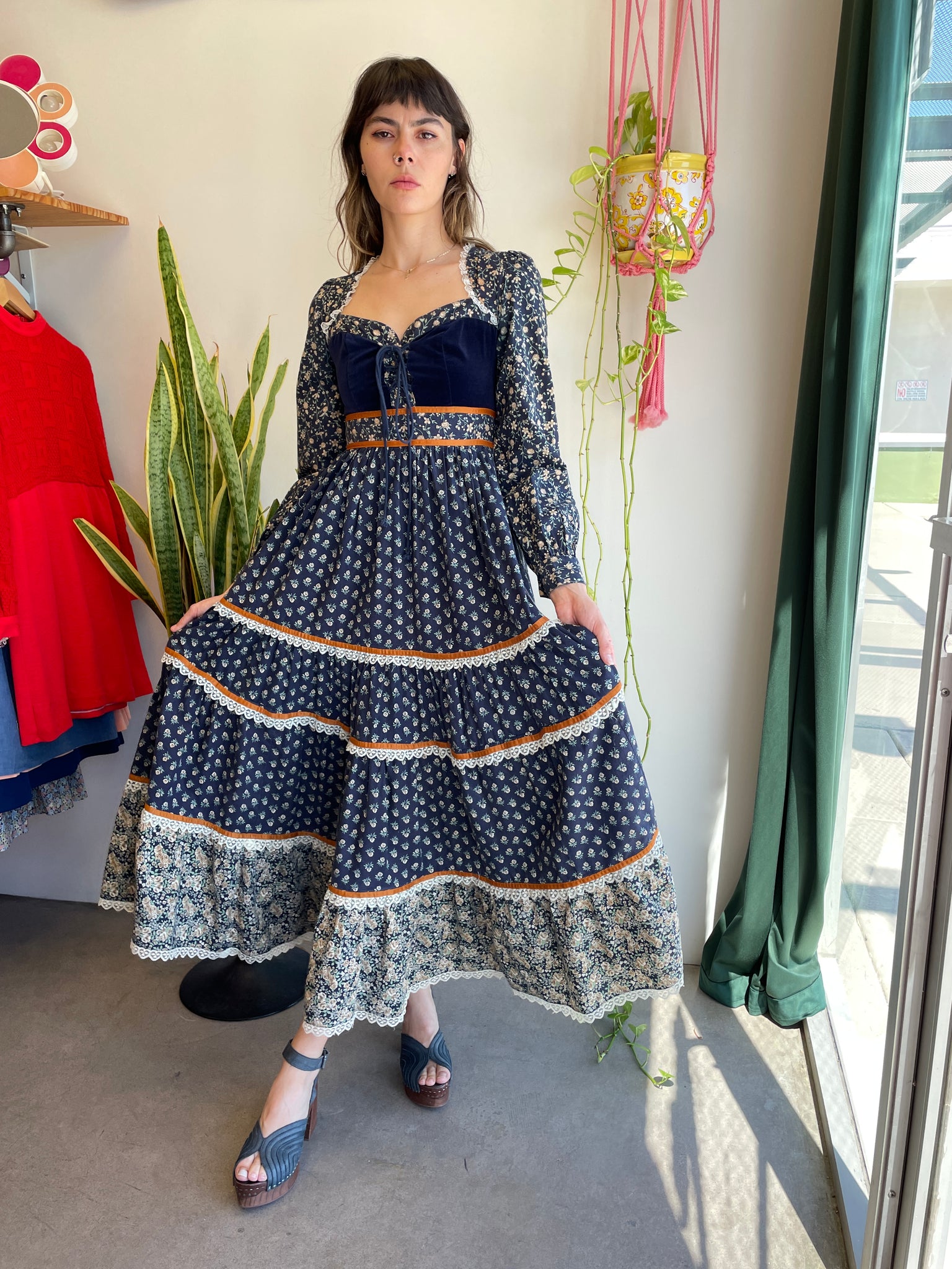 70s Homespun Prairie Dress – Luxie Vintage