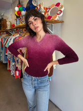 80s Purple Gradient Sweater